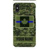 Personalized Canadian Thin Blue Line Phone Case OCT-QH18