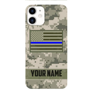 Personalized U.S Thin Blue Line Phone Case OCT-QH18
