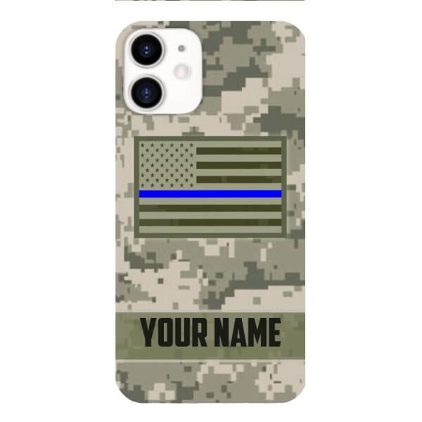 Personalized U.S Thin Blue Line Phone Case OCT-QH18