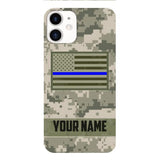 Personalized U.S Thin Blue Line Phone Case OCT-QH18