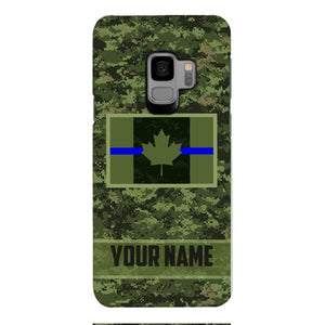 Personalized Canadian Thin Blue Line Phone Case OCT-QH18