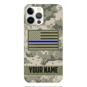 Personalized U.S Thin Blue Line Phone Case OCT-QH18