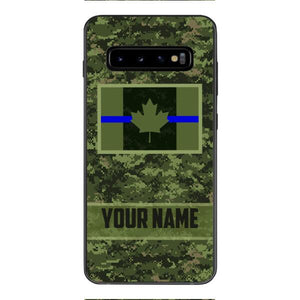 Personalized Canadian Thin Blue Line Phone Case OCT-QH18