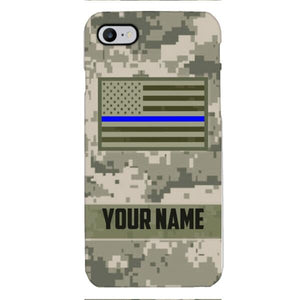 Personalized U.S Thin Blue Line Phone Case OCT-QH18