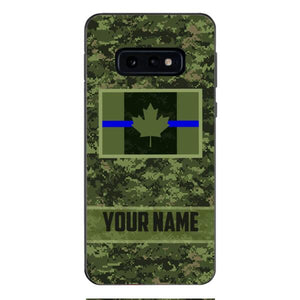 Personalized Canadian Thin Blue Line Phone Case OCT-QH18