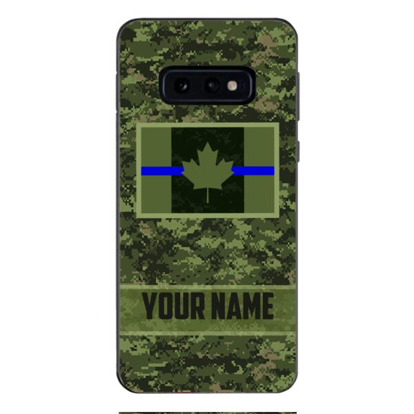 Personalized Canadian Thin Blue Line Phone Case OCT-QH18