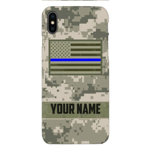 Personalized U.S Thin Blue Line Phone Case OCT-QH18