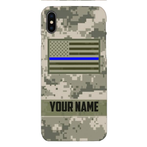 Personalized U.S Thin Blue Line Phone Case OCT-QH18