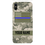 Personalized U.S Thin Blue Line Phone Case OCT-QH18