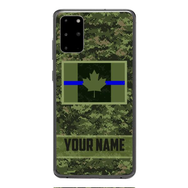 Personalized Canadian Thin Blue Line Phone Case OCT-QH18