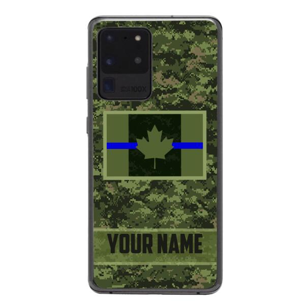 Personalized Canadian Thin Blue Line Phone Case OCT-QH18