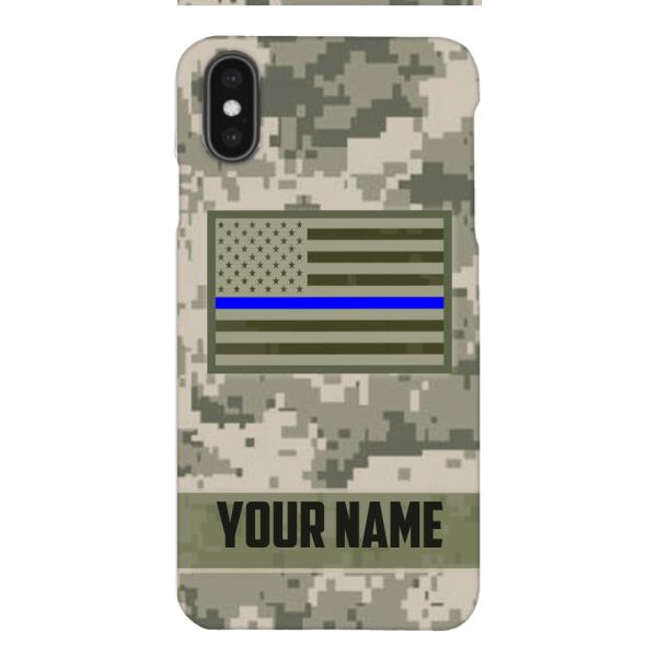 Personalized U.S Thin Blue Line Phone Case OCT-QH18