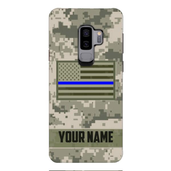 Personalized U.S Thin Blue Line Phone Case OCT-QH18