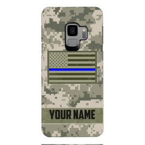 Personalized U.S Thin Blue Line Phone Case OCT-QH18