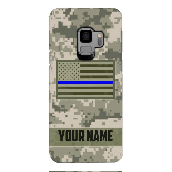 Personalized U.S Thin Blue Line Phone Case OCT-QH18