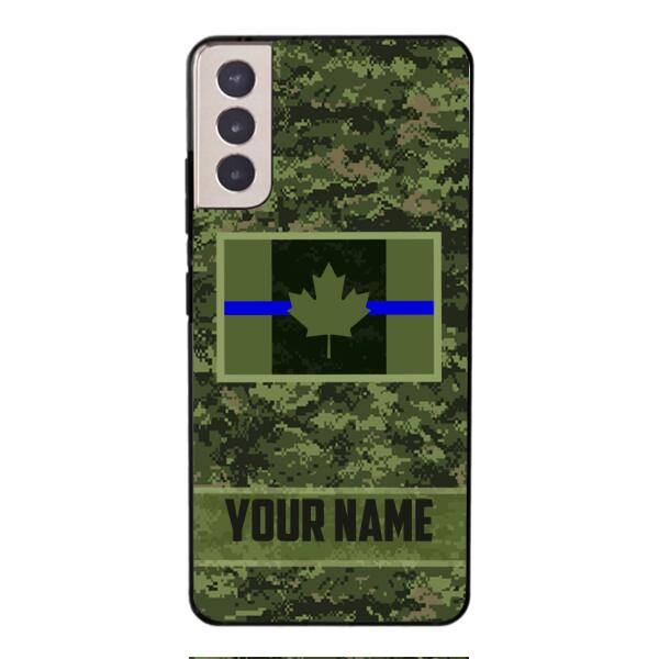 Personalized Canadian Thin Blue Line Phone Case OCT-QH18