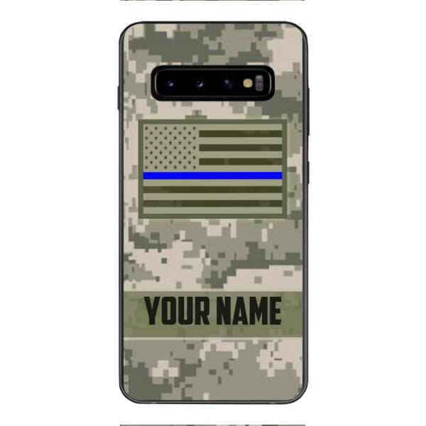 Personalized U.S Thin Blue Line Phone Case OCT-QH18