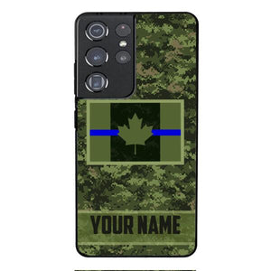 Personalized Canadian Thin Blue Line Phone Case OCT-QH18