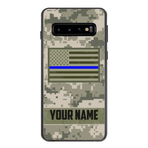 Personalized U.S Thin Blue Line Phone Case OCT-QH18