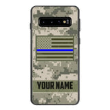 Personalized U.S Thin Blue Line Phone Case OCT-QH18