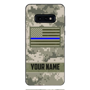 Personalized U.S Thin Blue Line Phone Case OCT-QH18