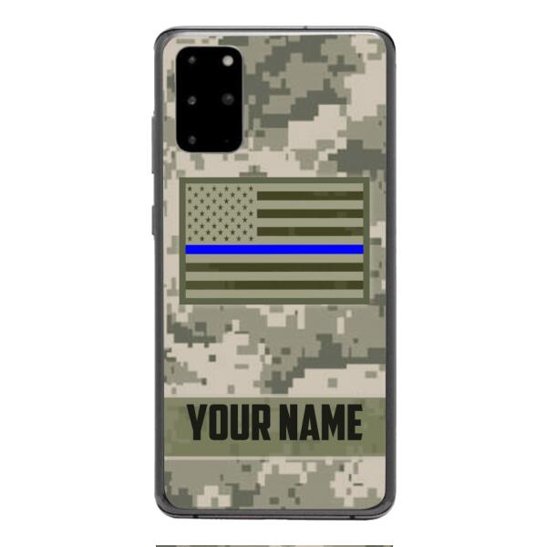Personalized U.S Thin Blue Line Phone Case OCT-QH18