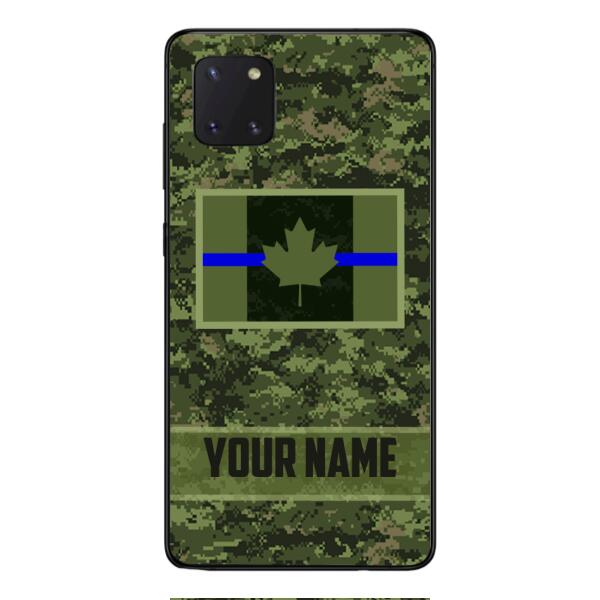 Personalized Canadian Thin Blue Line Phone Case OCT-QH18