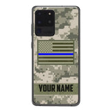 Personalized U.S Thin Blue Line Phone Case OCT-QH18