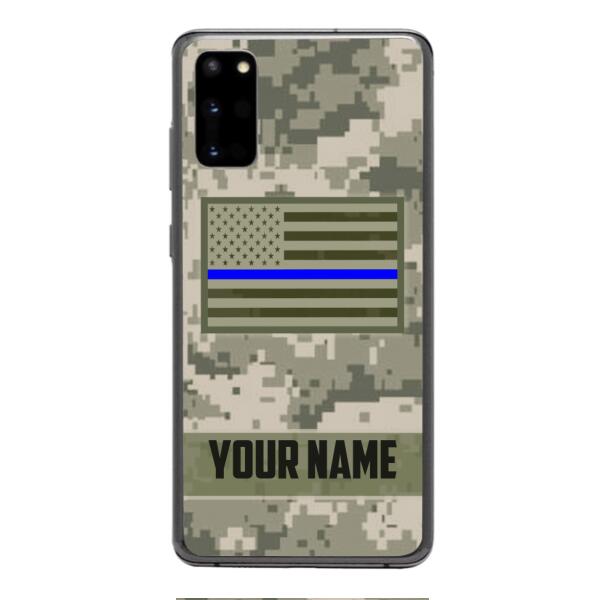 Personalized U.S Thin Blue Line Phone Case OCT-QH18