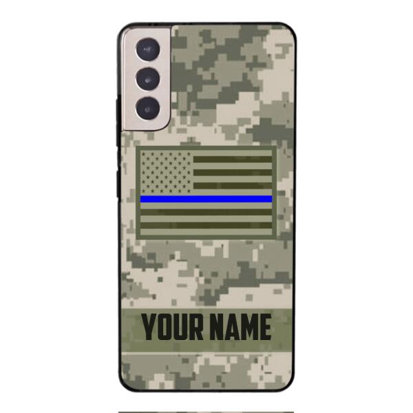 Personalized U.S Thin Blue Line Phone Case OCT-QH18