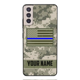 Personalized U.S Thin Blue Line Phone Case OCT-QH18