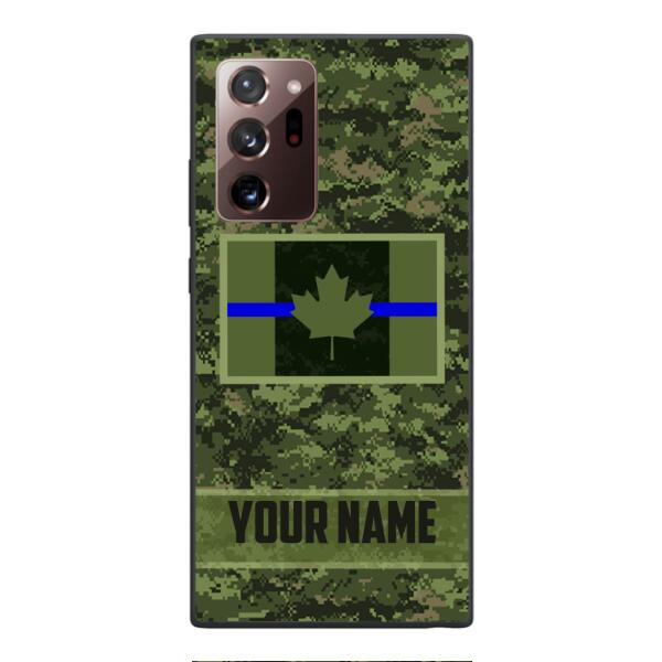 Personalized Canadian Thin Blue Line Phone Case OCT-QH18