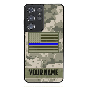 Personalized U.S Thin Blue Line Phone Case OCT-QH18