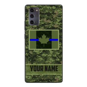 Personalized Canadian Thin Blue Line Phone Case OCT-QH18