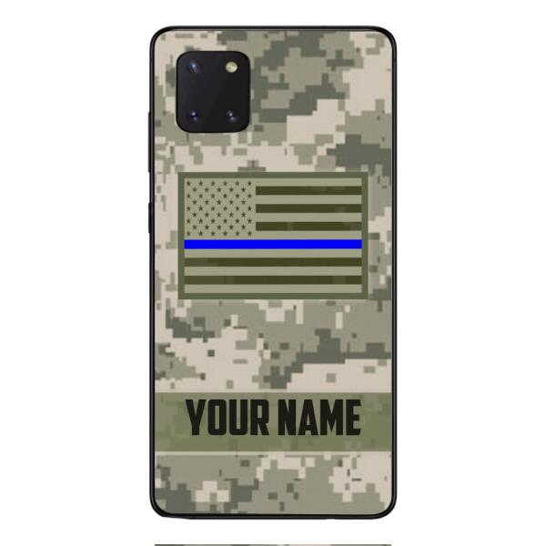 Personalized U.S Thin Blue Line Phone Case OCT-QH18