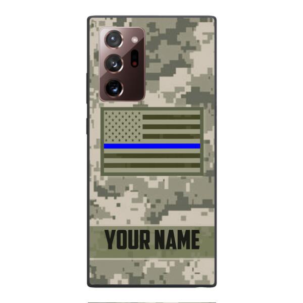 Personalized U.S Thin Blue Line Phone Case OCT-QH18
