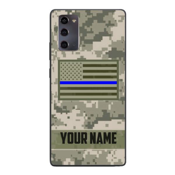 Personalized U.S Thin Blue Line Phone Case OCT-QH18