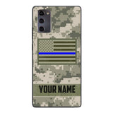 Personalized U.S Thin Blue Line Phone Case OCT-QH18