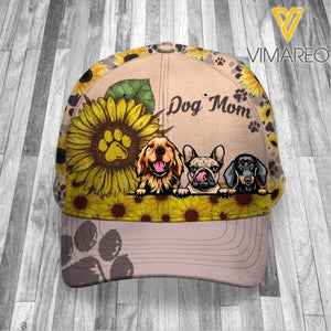 PERSONALIZED DOG MOM SUNFLOWER CAP TNDT2110