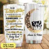 PERSONALIZED CATTLE TO MY DAUGHTER TUMBLER TNMQ2110