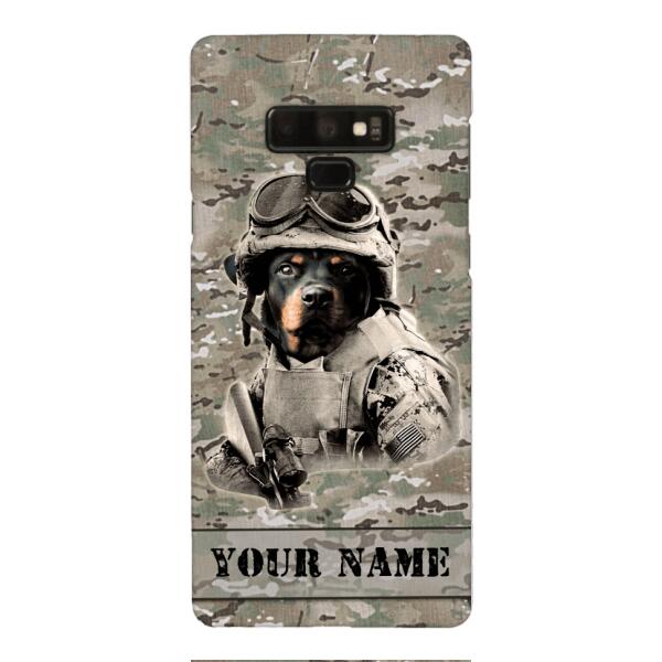 Personalized Rottweiler Dog Soldier Phone Case OCT-QH21