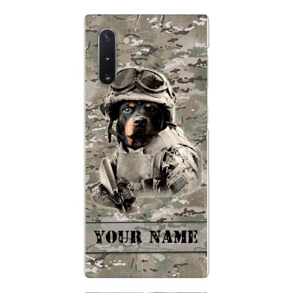 Personalized Rottweiler Dog Soldier Phone Case OCT-QH21