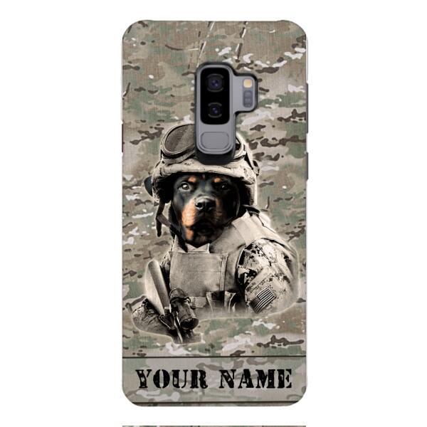 Personalized Rottweiler Dog Soldier Phone Case OCT-QH21