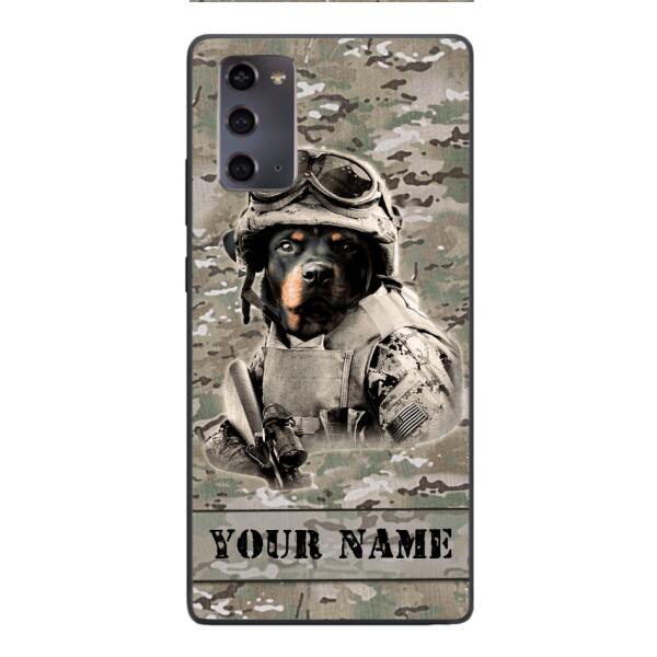 Personalized Rottweiler Dog Soldier Phone Case OCT-QH21
