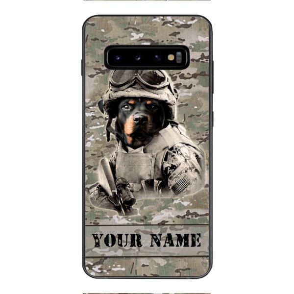 Personalized Rottweiler Dog Soldier Phone Case OCT-QH21