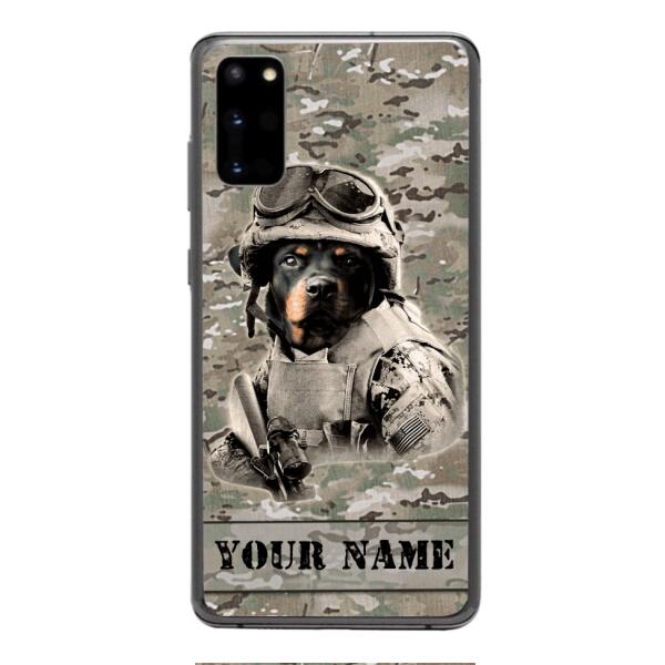 Personalized Rottweiler Dog Soldier Phone Case OCT-QH21