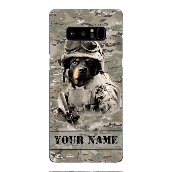 Personalized Rottweiler Dog Soldier Phone Case OCT-QH21