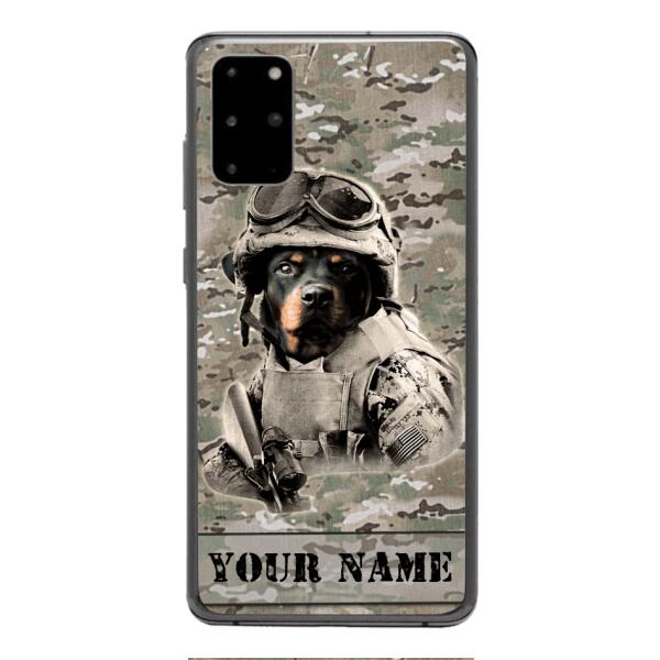 Personalized Rottweiler Dog Soldier Phone Case OCT-QH21