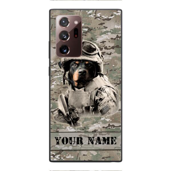 Personalized Rottweiler Dog Soldier Phone Case OCT-QH21