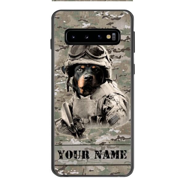 Personalized Rottweiler Dog Soldier Phone Case OCT-QH21